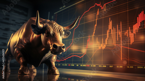 bullish divergent concept, gold bull