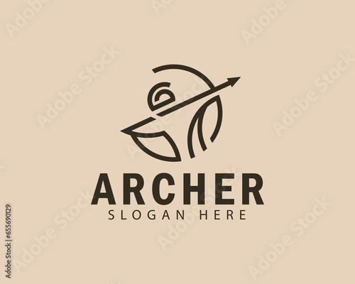 archer logo creative sport design concept abstract champion athletic
