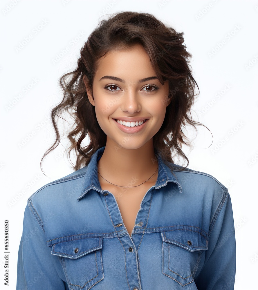 Indian Teen Girl Exuding Beauty in Denim Jeans Indian Teen Girl Exuding Beauty in Denim Jeans