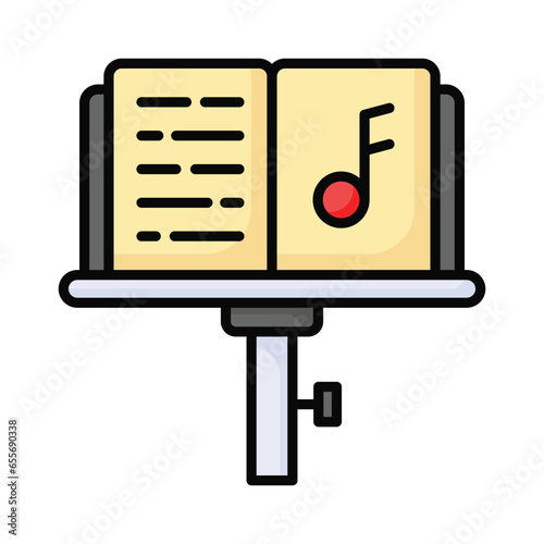 Grab this carefully crafted icon of music stand in modern style