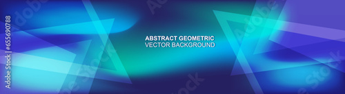 Abstract Geometric Background with Triangles shape on Gradient backgound with Colorful Spots.