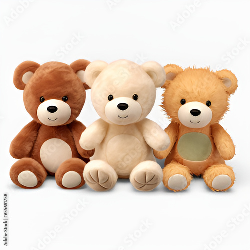 two teddy bears on a white background bear, teddy, toy, brown, animal, isolated, soft, fluffy, fur, stuffed, gift, childhood, teddy bear, object, love, sitting, white, bears, teddy-bear,  © Raania