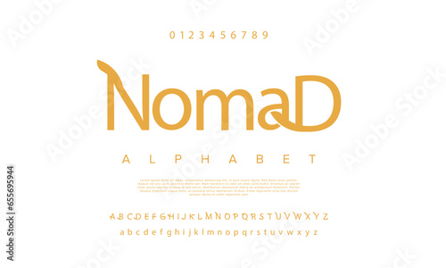 Nomad creative modern urban alphabet font. Digital abstract moslem, futuristic, fashion, sport, minimal technology typography. Simple numeric vector illustration