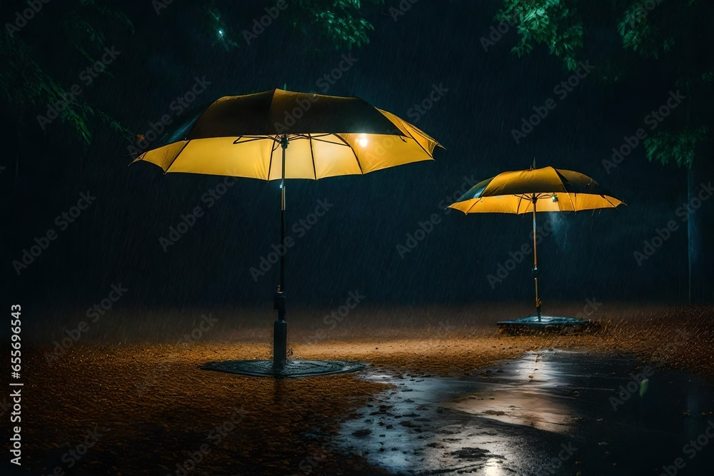 umbrella in the water