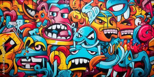 Graffiti wall abstract background  modern art