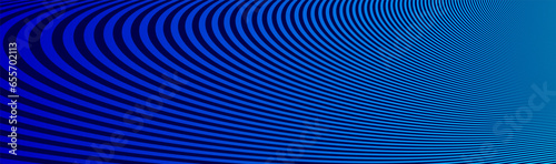 Blue lines in 3D perspective vector abstract background, dynamic linear minimal design, wave lied pattern in dimensional and movement.