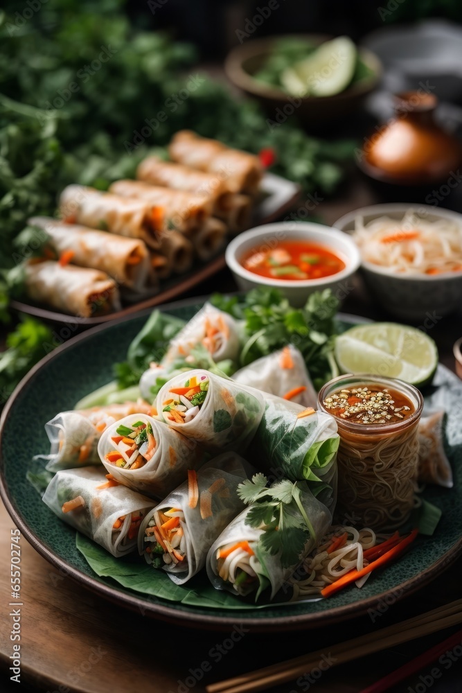A delicious plate of food on a table