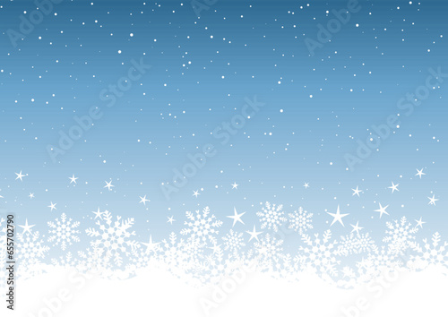 Christmas background with snowflakes and stars design