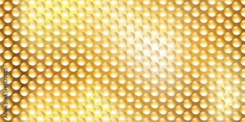 Luxurious gold abstract seamless pattern with golfball texture. Modern sport geometric background. Vector illustration with gradient mesh