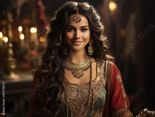 Radiant Indian Princess in Splendid Royal Ensemble Showcasing Inner and Outer Beauty