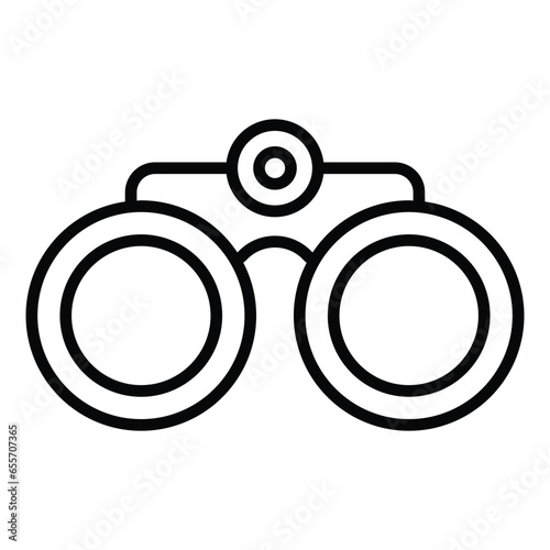 An optical instrument with a lens for each eye, used for viewing distant objects, binoculars vector design in trendy style