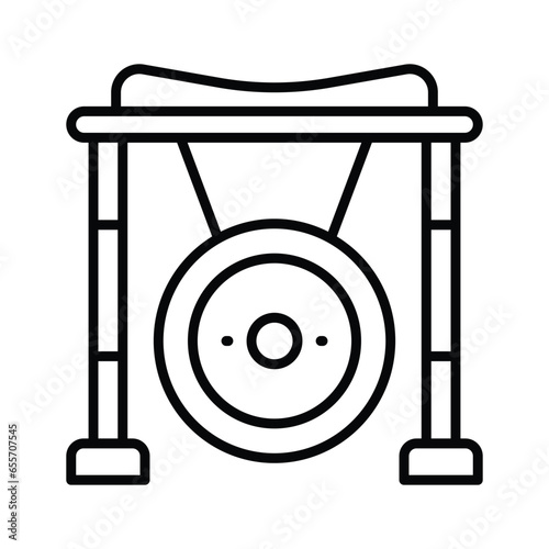 Check this carefully crafted icon of gong in modern style, customizable vector