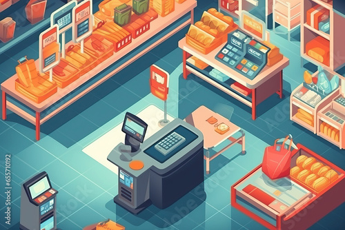 cashless payment. Convenience store, computer work, online shopping