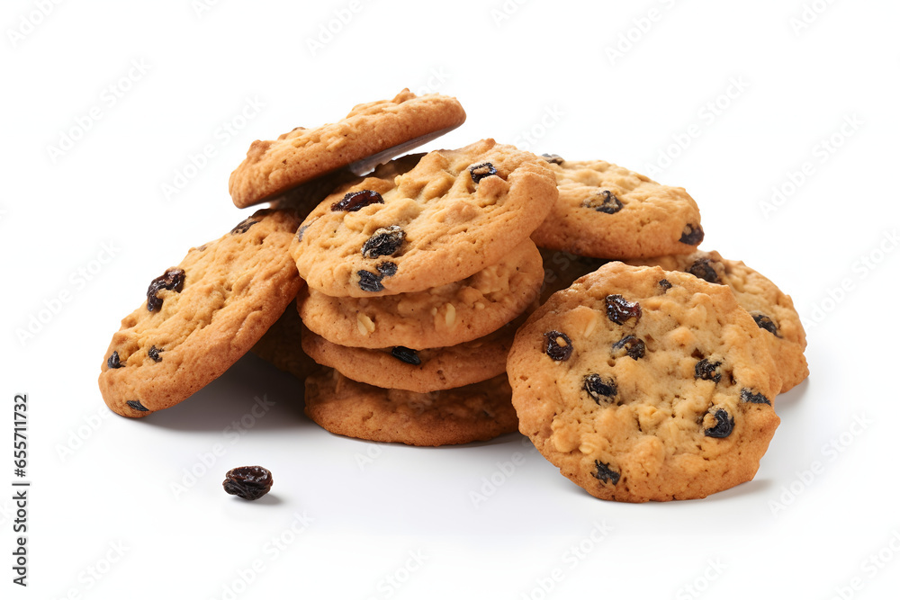Oatmeal Raisin Cookies 3d rendering style Oatmeal Raisin Cookies 3d rendering style