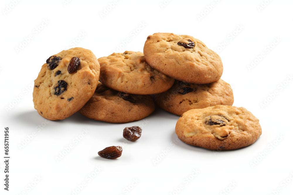 Oatmeal Raisin Cookies 3d rendering style