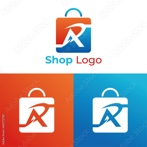 Shopping Logo, Shop Logo, Online e-store