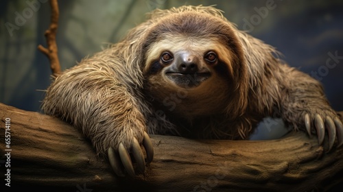 Close-up photo of a sloth.