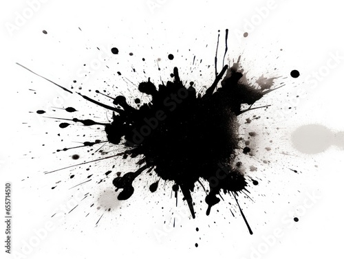 Grunge Ink Splat A Black and White Background for Edgy Creativity