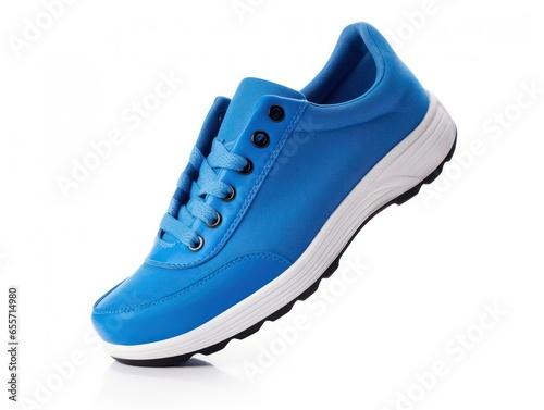 Stylish Blue Shoe Capturing Contemporary Fashion Appeal