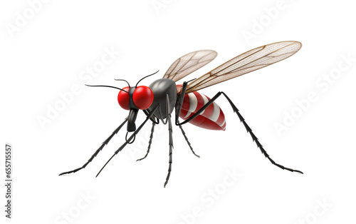 Red Mosquito Isolated on White Transparent Background. ©  Creative_studio