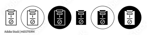 Procedure vector icon set in black color. Suitable for apps and website UI designs