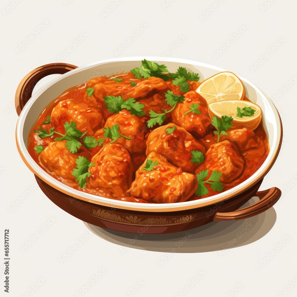 Rich Butter Chicken Curry Clipart Featuring Creamy Tomato Gravy and Tender Chicken Rich Butter Chicken Curry Clipart Featuring Creamy Tomato Gravy and Tender Chicken
