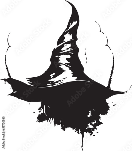 Halloween vector set of witch hats 