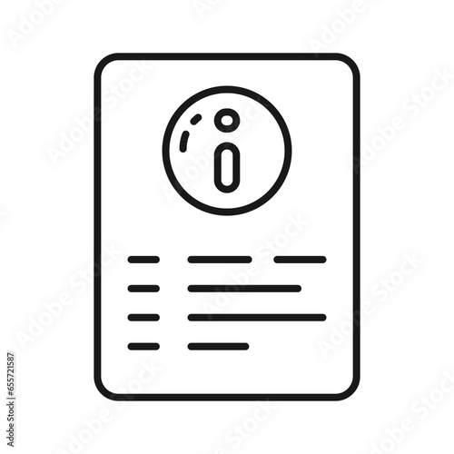 Check this carefully designed icon of information document in modern style photo