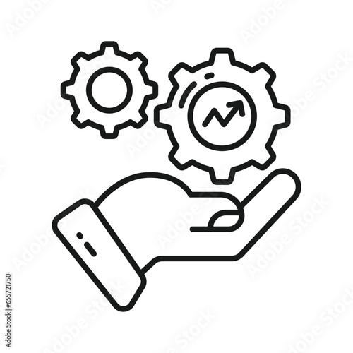 Check this carefully crafted vector of management services in trendy style