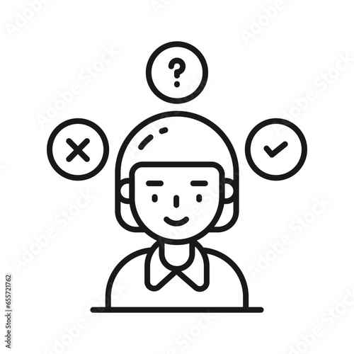 Download this premium icon of decision making, customizable vector design