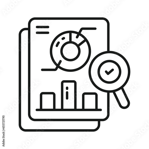 Check this carefully crafted icon of business report, analytical report vector