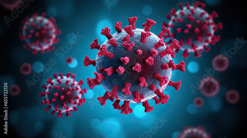 virus render, highly detailed, bold colors health science