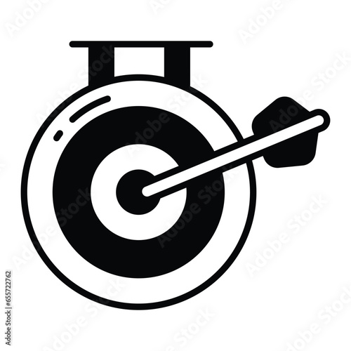 Grab this carefully crafted vector of target in trendy style, financial focus icon design