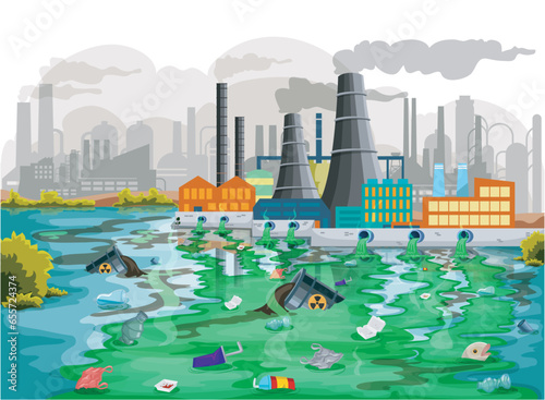 Industrial waste contributes to water and air pollution, releasing harmful chemicals that degrade ecosystems and harm human health.