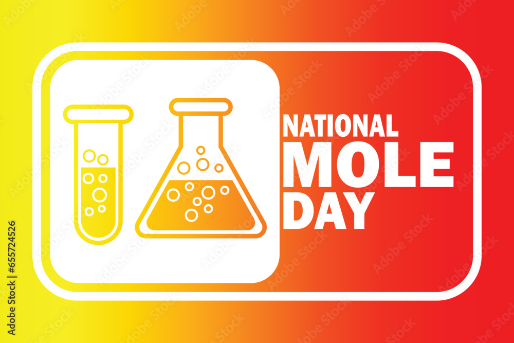 National Mole Day. Holiday concept. Template for background, banner, card, poster with text inscription. Vector illustration National Mole Day. Holiday concept. Template for background, banner, card, poster with text inscription. Vector illustration