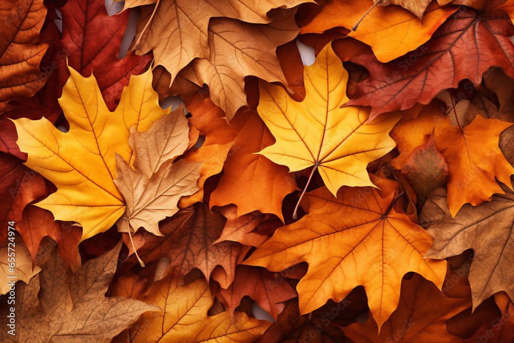Autumn leaves lying on the floor Autumn leaves lying on the floor