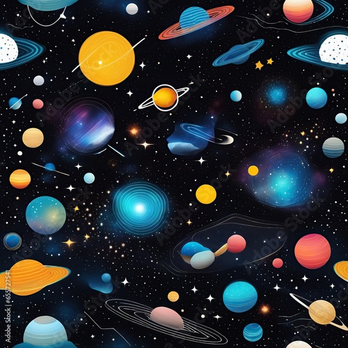 abstract outer space endless nebula galaxy background large view of a colorful dark nebula in space cosmic background with bright shining stars galaxies and a deep universe generative ai
