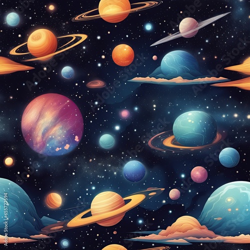 abstract outer space endless nebula galaxy background large view of a colorful dark nebula in space cosmic background with bright shining stars galaxies and a deep universe generative ai