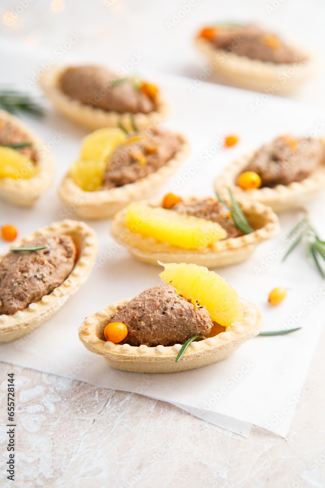 Homemade chicken liver pate with sea buckthorn Homemade chicken liver pate with sea buckthorn