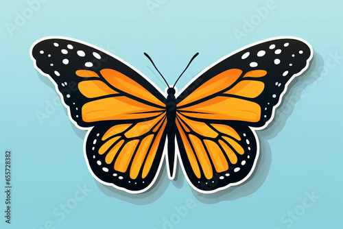 vector sticker design, a butterfly