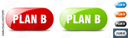 plan b button. key. sign. push button set