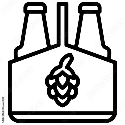 beer pack filled outline icon,linear,outline,graphic,illustration