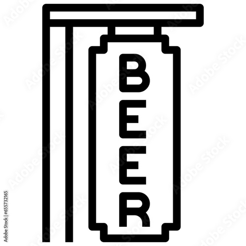 beer sign filled outline icon,linear,outline,graphic,illustration