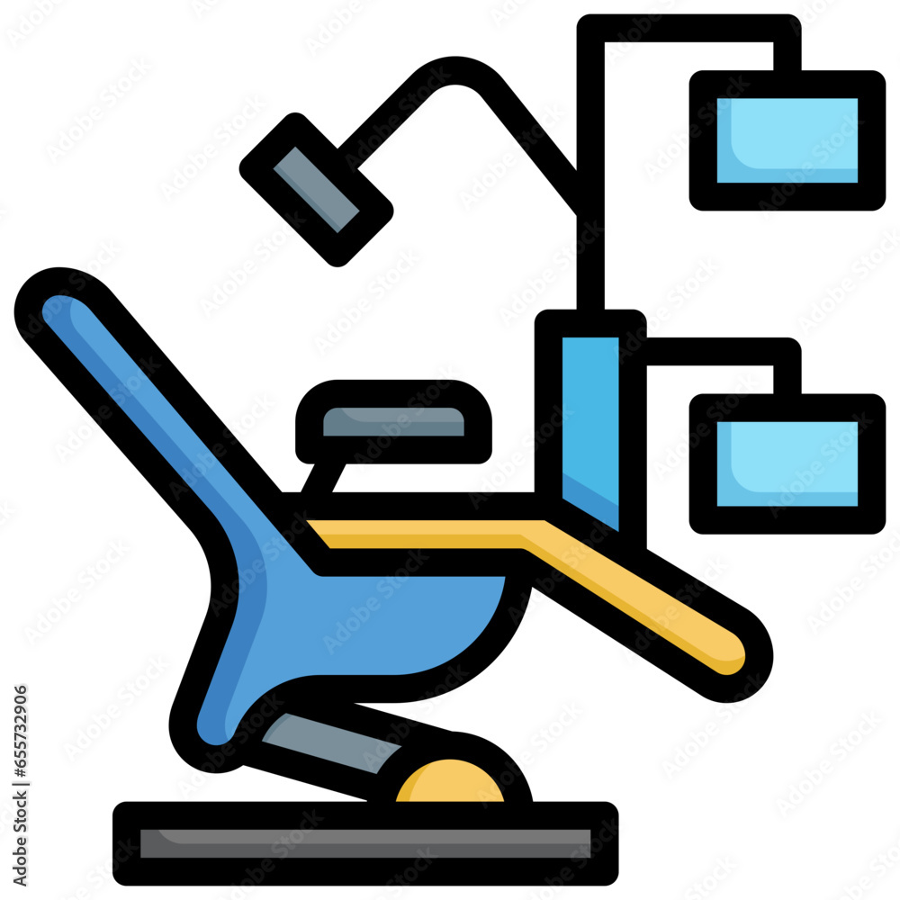 dentist chair filled outline icon,linear,outline,graphic,illustration dentist chair filled outline icon,linear,outline,graphic,illustration