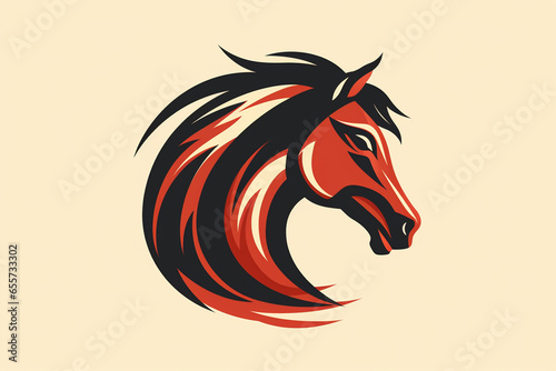 vector sticker design  a horse