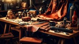 Leather Crafting: Essential Tools and Materials on the Table