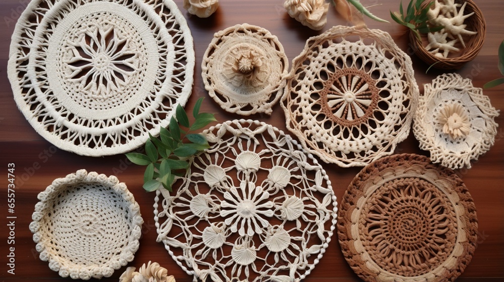 Macrame Knotting Adorning Decorative Plates, Frames, Jars, and Bowls: Exquisite Home Decor and Accent Pieces Macrame Knotting Adorning Decorative Plates, Frames, Jars, and Bowls: Exquisite Home Decor and Accent Pieces
