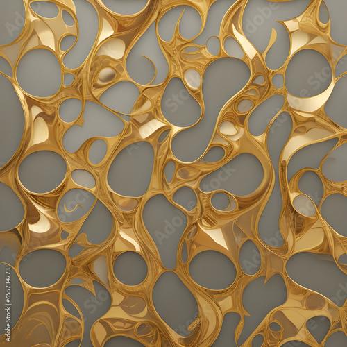 a luxurious and gorgeous shape pattern design golden color white and little flower