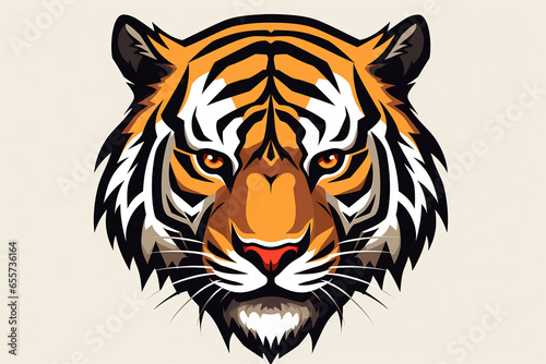 vector sticker design  a tiger