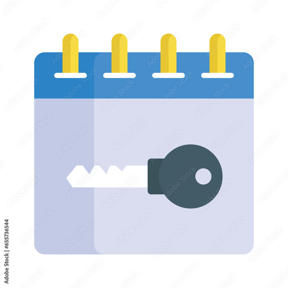 Key on calendar vector design isolated on white background Key on calendar vector design isolated on white background